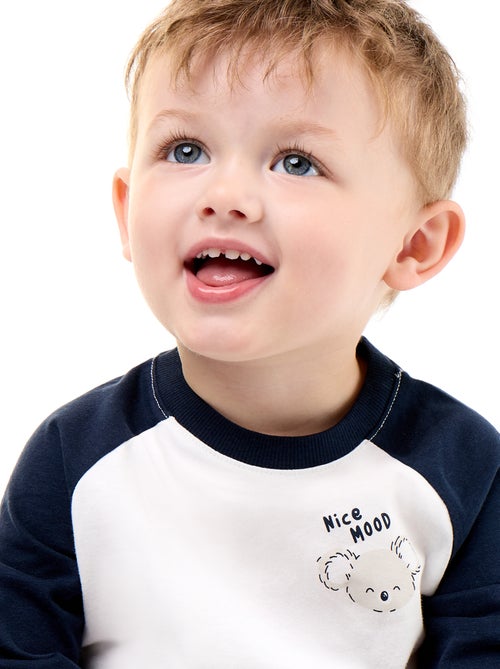 T-shirt met lange raglanmouwen - Kiabi