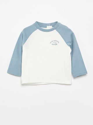 T-shirt met lange raglanmouwen