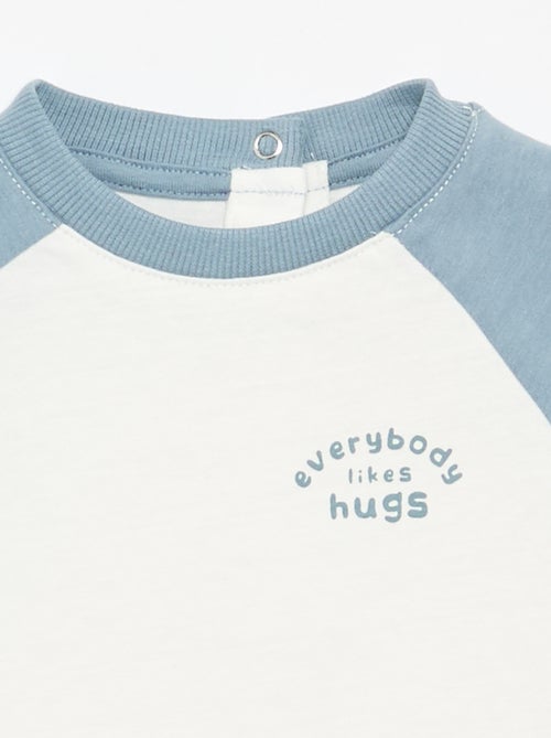 T-shirt met lange raglanmouwen - Kiabi