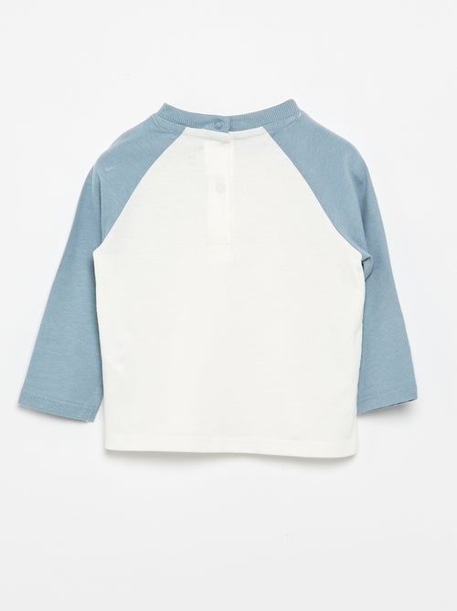 T-shirt met lange raglanmouwen - Kiabi