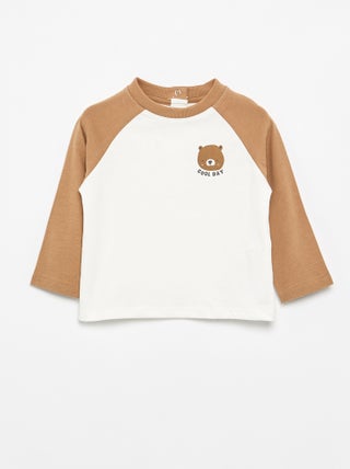 T-shirt met lange raglanmouwen