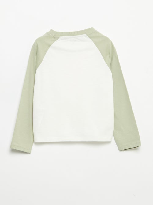 T-shirt met lange raglanmouwen - Kiabi