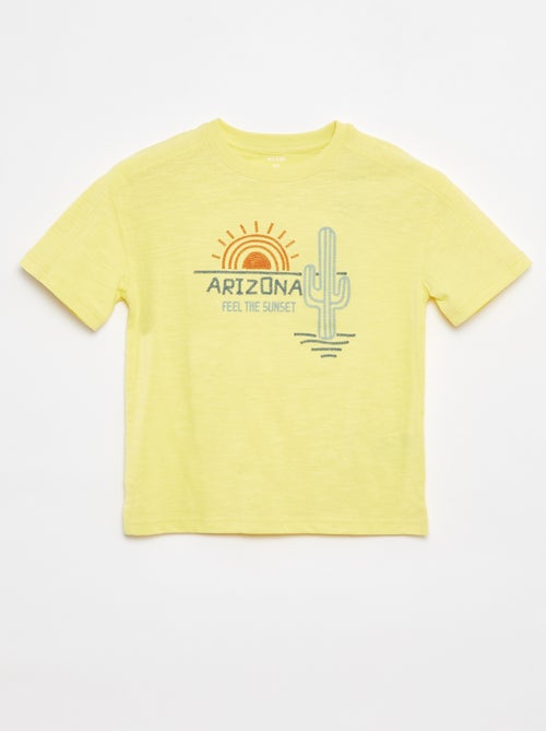 T-shirt met leuke opengewerkte details en borduursel - Kiabi