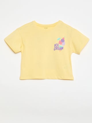 T-shirt met losse pasvorm en print op rug & borst