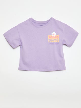T-shirt met losse pasvorm en print op rug & borst