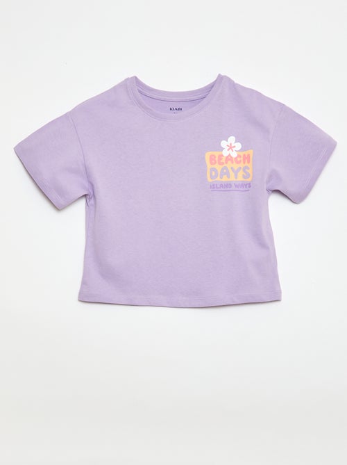 T-shirt met losse pasvorm en print op rug & borst - Kiabi