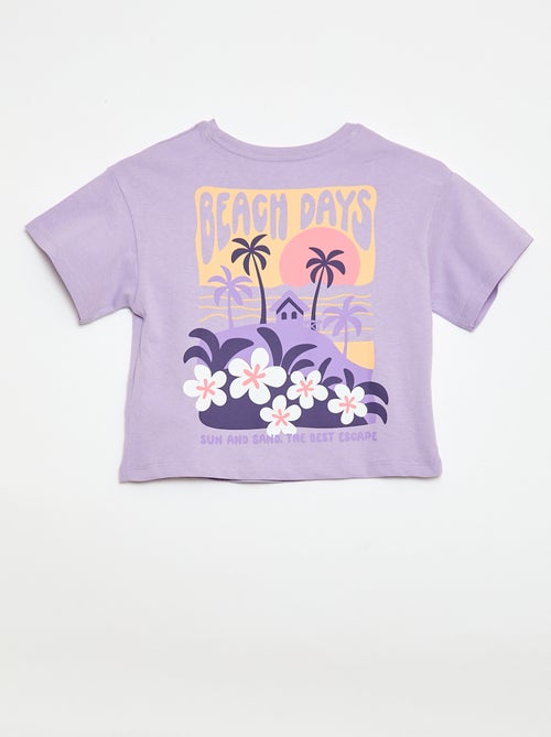 T-shirt met losse pasvorm en print op rug & borst - Kiabi