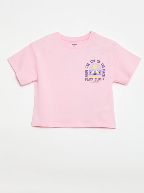 T-shirt met losse pasvorm en print op rug & borst - Kiabi T-shirt met losse pasvorm en print op rug & borst - Kiabi