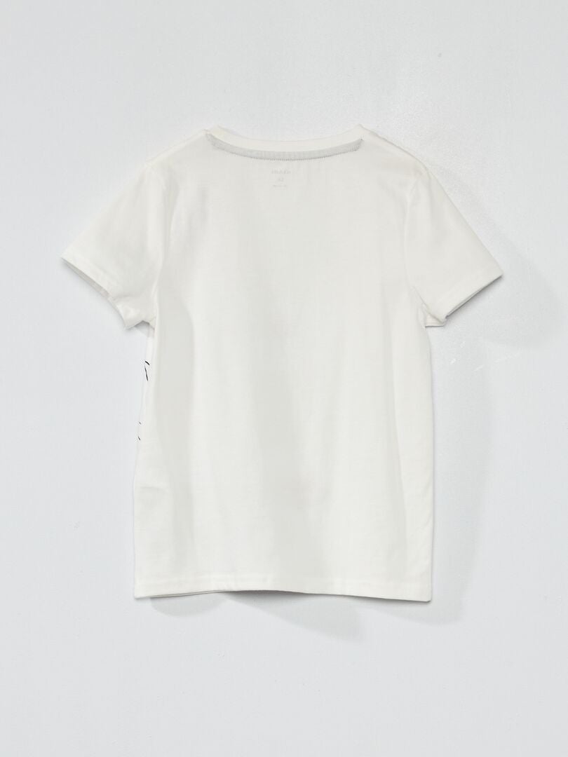 T-shirt met lovertjesprint WIT - Kiabi