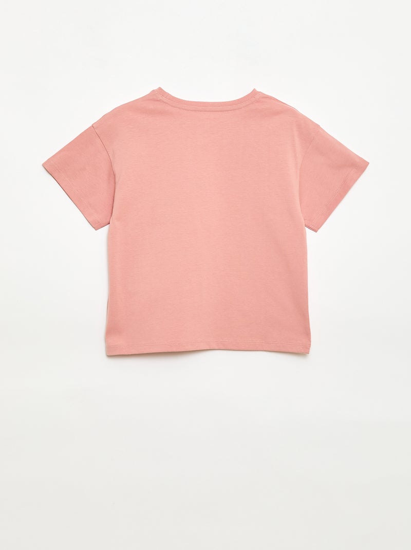 T-shirt met macramébloemen Rose - Kiabi