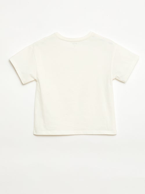 T-shirt met macramébloemen - Kiabi