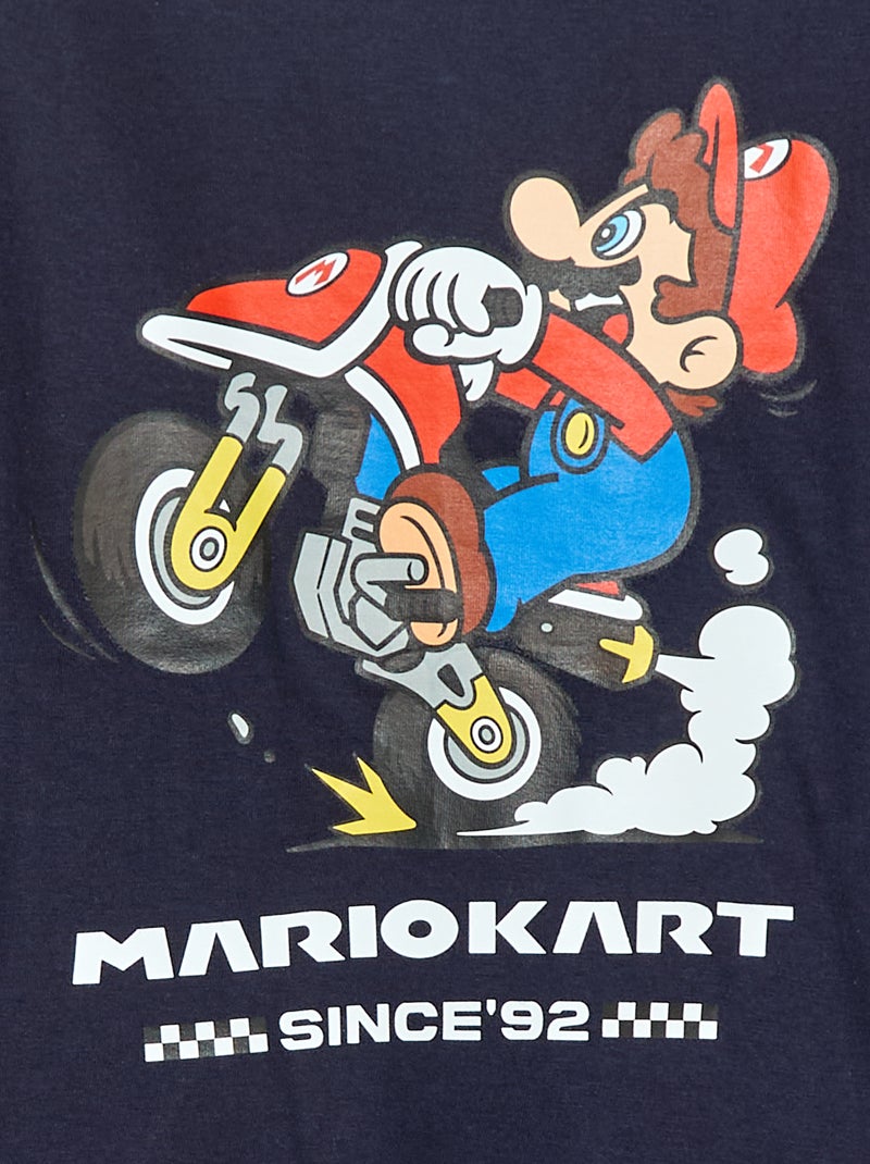 T-shirt met 'Mario'-print Blauw - Kiabi