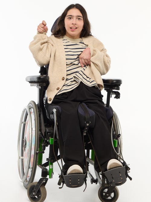 T-shirt met matrozenstrepen en klittenband op de schouder So Easy - Kiabi