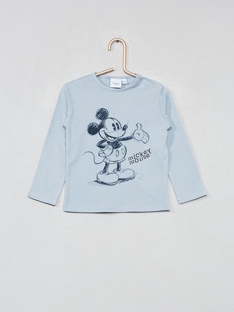 T-shirt met ‘Mickey’-print BLAUW - Kiabi