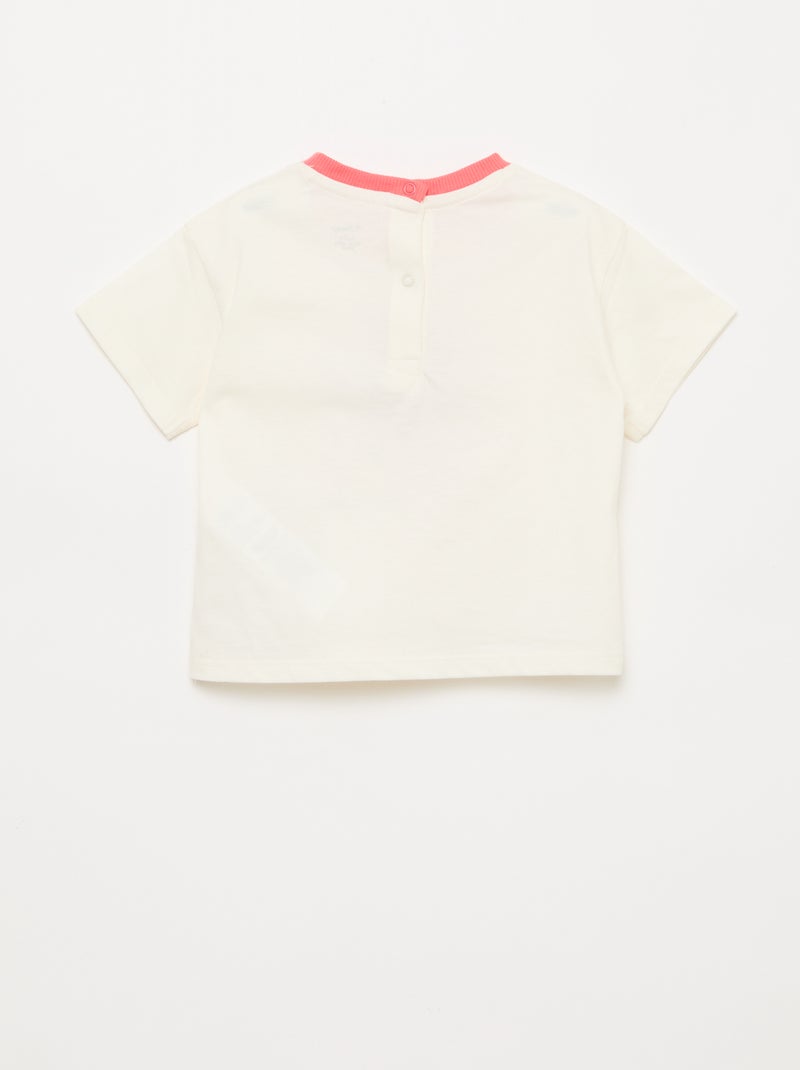 T-shirt met 'Mickey' print en korte mouwen Wit - Kiabi