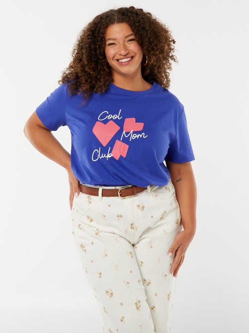 T-shirt met moederdagprint en korte mouw - Kiabi