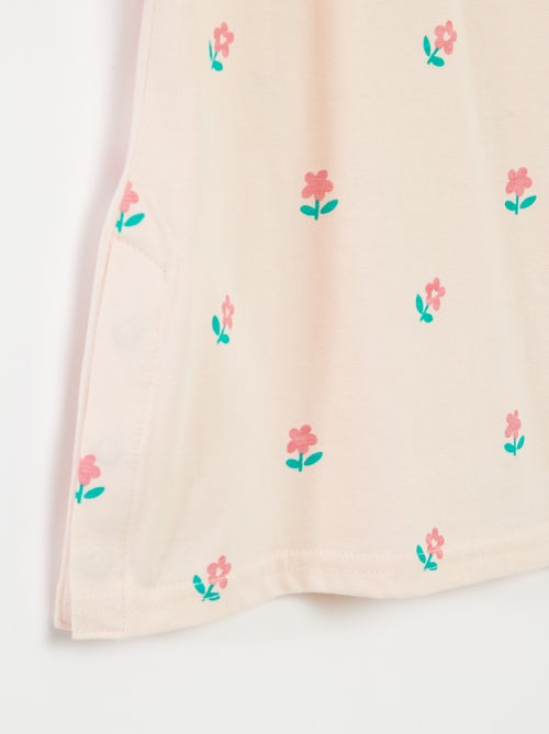 T-shirt met motief en drukknoopsluiting op de schouder - makkelijk aan te trekken collectie - Kiabi