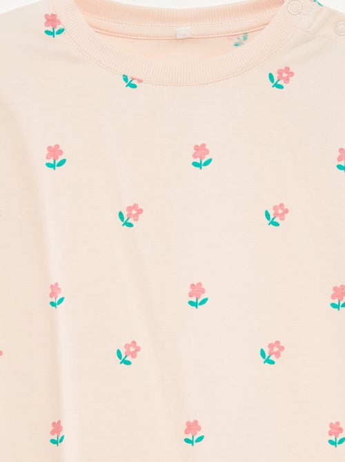 T-shirt met motief en drukknoopsluiting op de schouder - makkelijk aan te trekken collectie - Kiabi