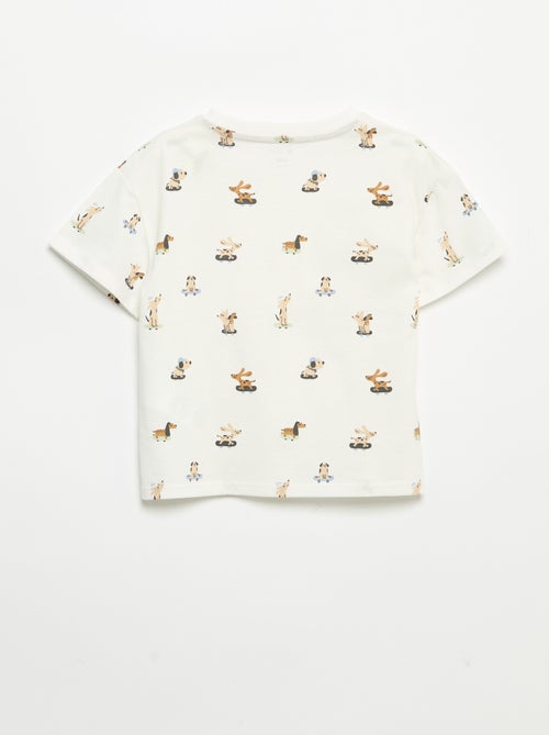 T-shirt met motief en korte mouwen - Kiabi T-shirt met motief en korte mouwen - Kiabi