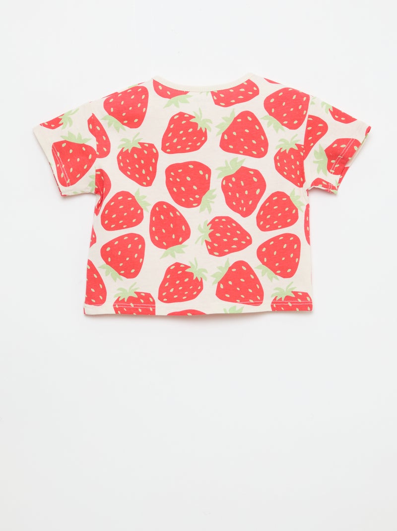 T-shirt met motief Rood - Kiabi