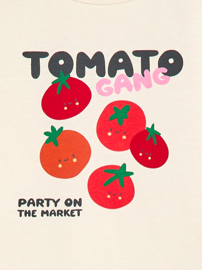 T-shirt met motief Wit - Kiabi