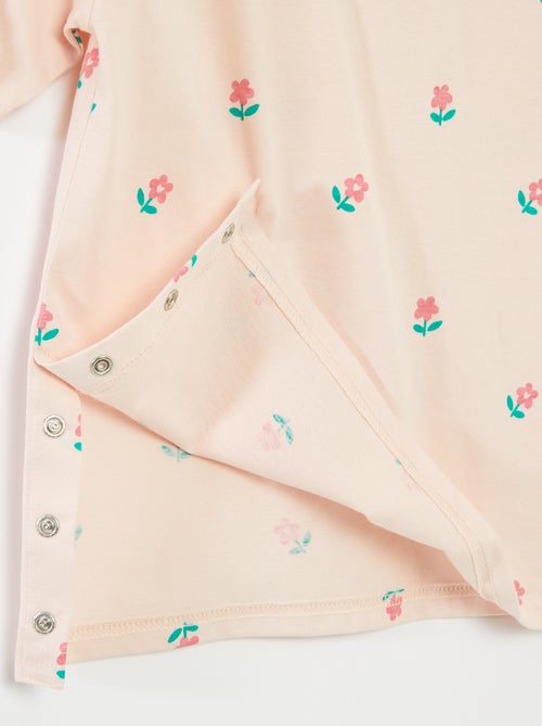 T-shirt met motiefje en drukknoopsluiting op de schouder - So Easy - Kiabi