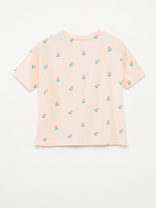 T-shirt met motiefje en drukknoopsluiting op de schouder - So Easy - Kiabi