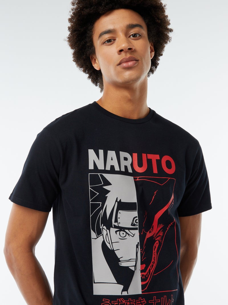 T-shirt met Naruto-print en korte mouw Zwart - Kiabi