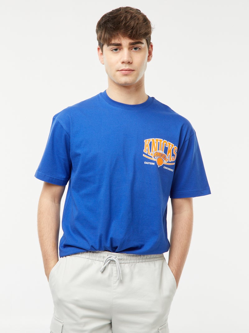 T-shirt met 'NBA'-print blauw - Kiabi