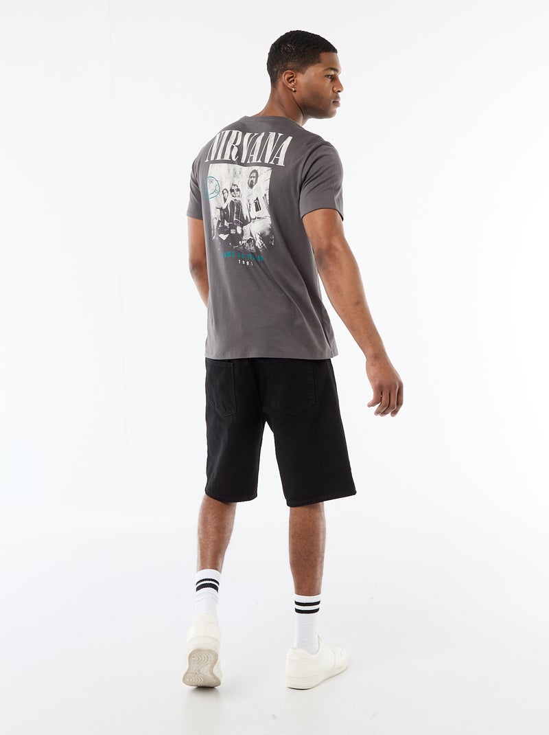 T-shirt met 'Nirvana' print Grijs - Kiabi