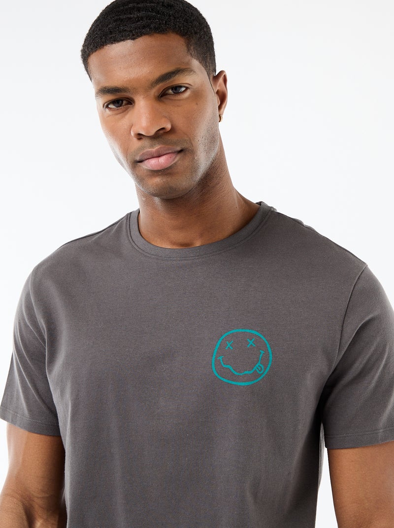 T-shirt met 'Nirvana' print Grijs - Kiabi