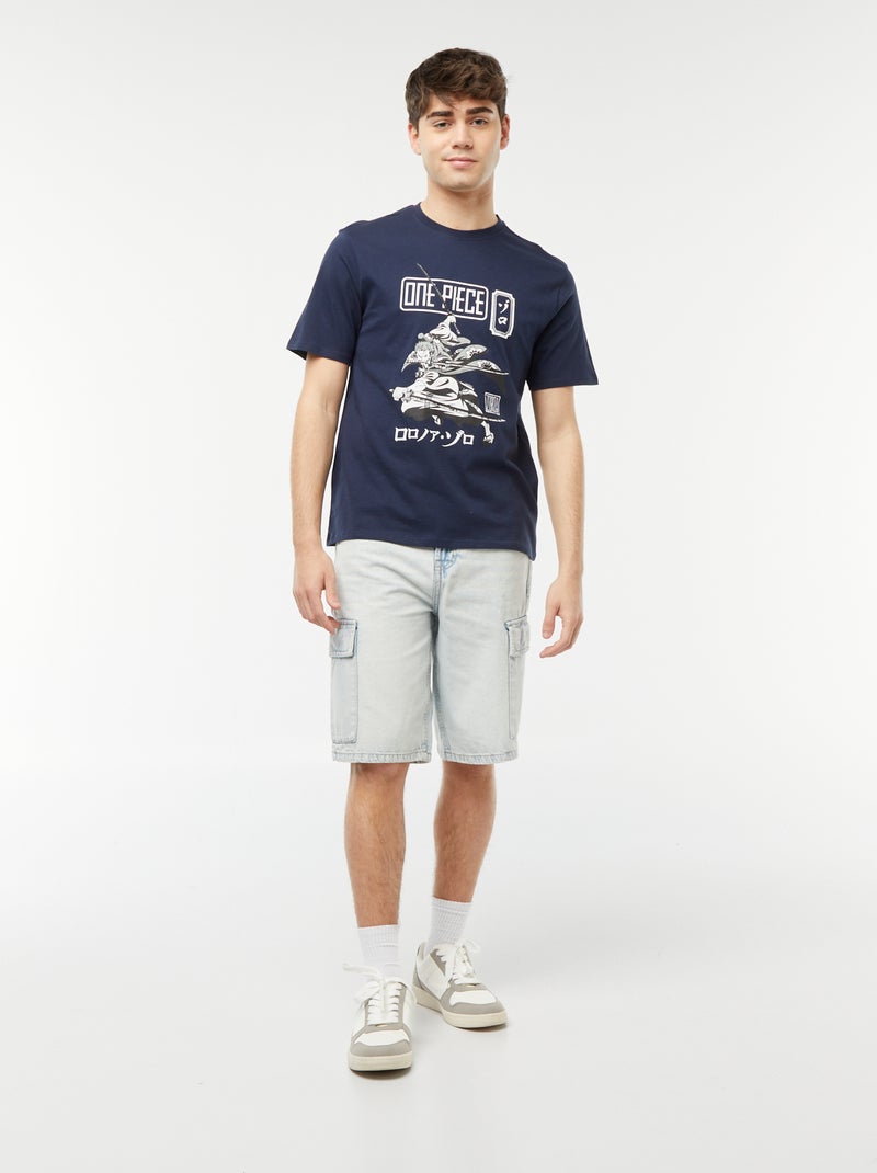T-shirt met 'One Piece'-opdruk BLAUW - Kiabi