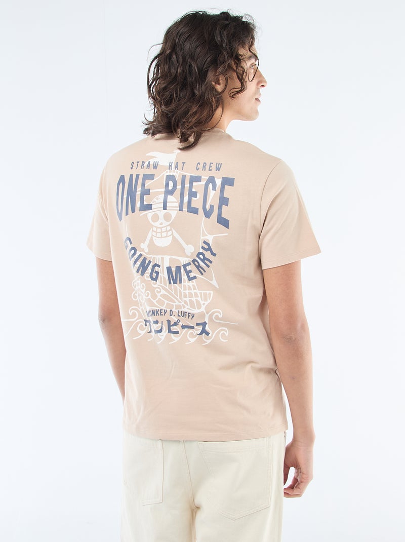 T-shirt met 'One Piece'-print Biege - Kiabi