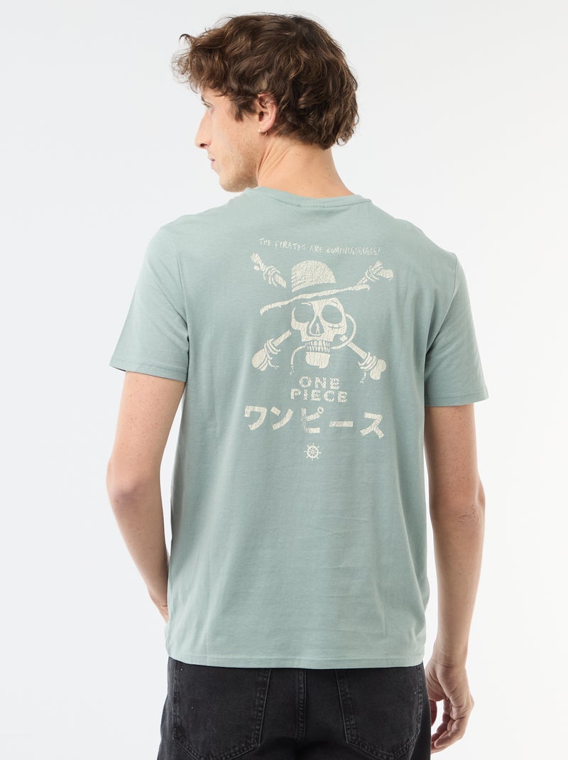 T-shirt met 'One Piece'-print Blauw - Kiabi