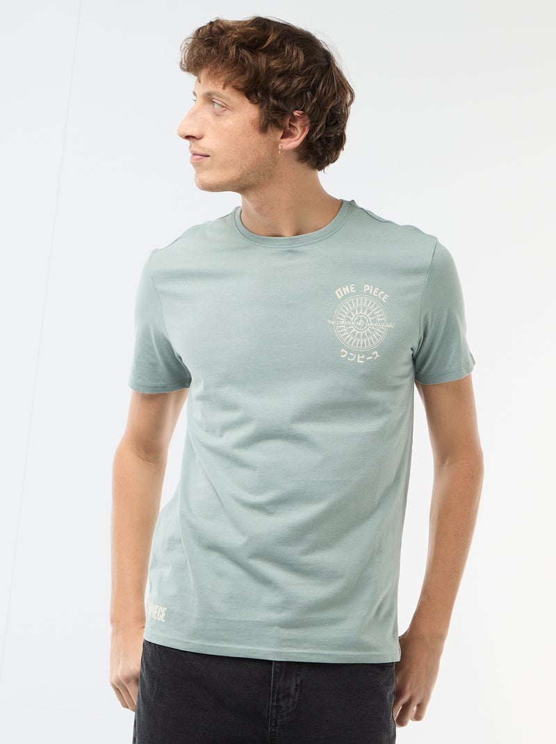 T-shirt met 'One Piece'-print Blauw - Kiabi