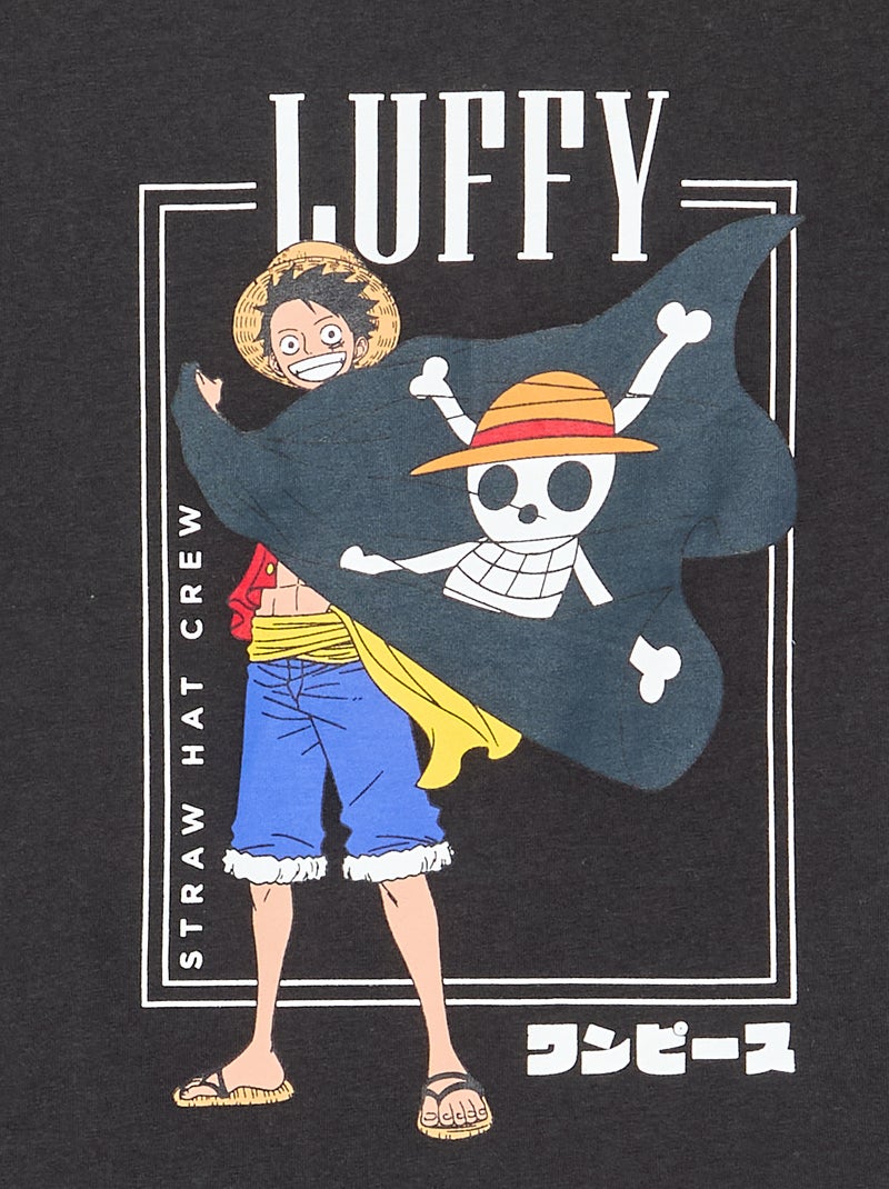 T-shirt met 'One Piece'-print, korte mouwen van katoen Grijs - Kiabi
