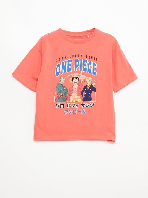 T-shirt met 'One Piece'-print, korte mouwen van katoen - Kiabi