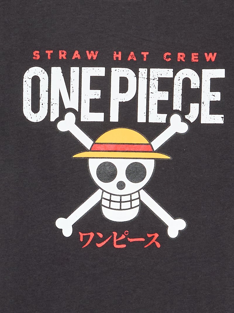 T-shirt met 'One Piece'-print, korte mouwen van katoen Zwart - Kiabi