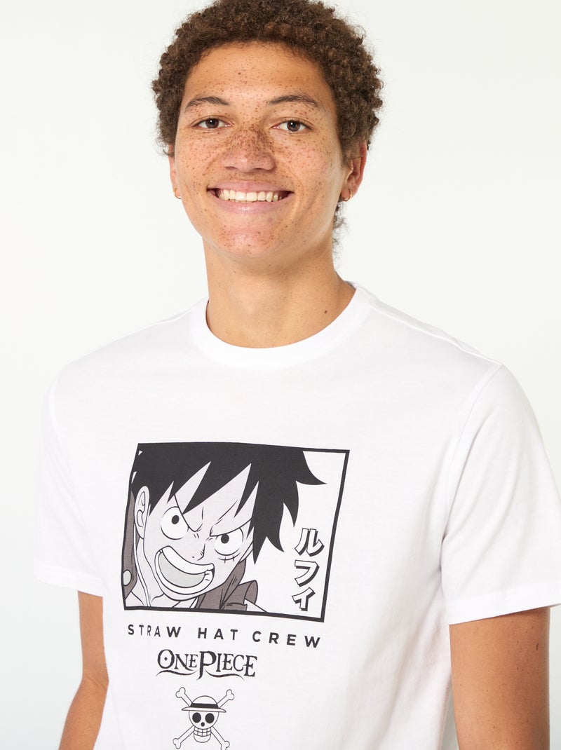 T-shirt met 'One Piece'-print Wit - Kiabi