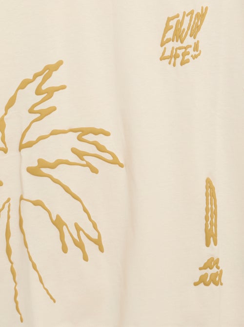 T-shirt met opdruk en korte mouwen - Kiabi