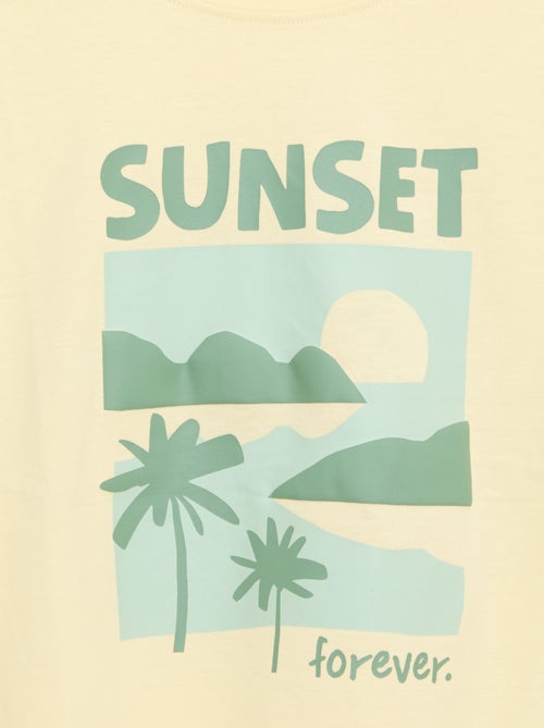 T-shirt met opdruk en korte mouwen - Kiabi