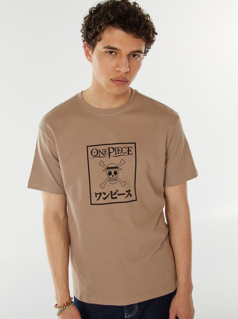 T-shirt met opdruk 'One Piece' BIEGE - Kiabi