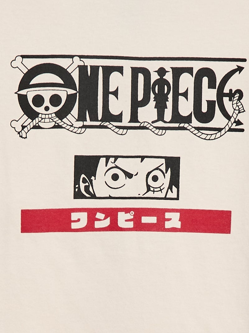 T-shirt met opdruk 'One Piece' Wit - Kiabi