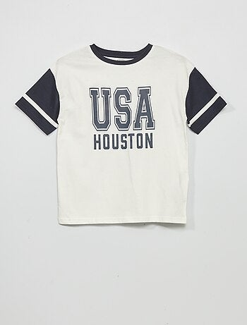 T-shirt met opdruk 'USA' 'Houston' - Kiabi