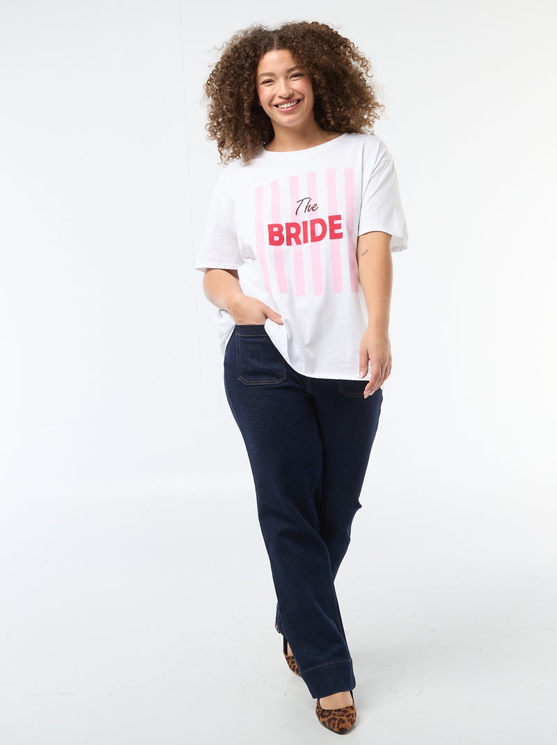T-shirt met opdruk Vrijgezellenfeest Blauw - Kiabi