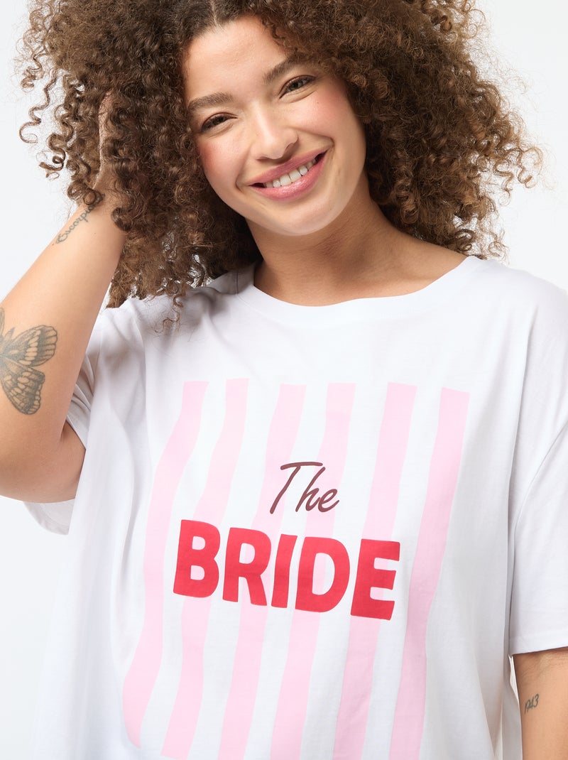 T-shirt met opdruk Vrijgezellenfeest Blauw - Kiabi