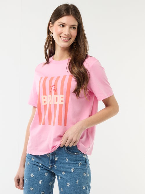 T-shirt met opdruk Vrijgezellenfeest - Kiabi