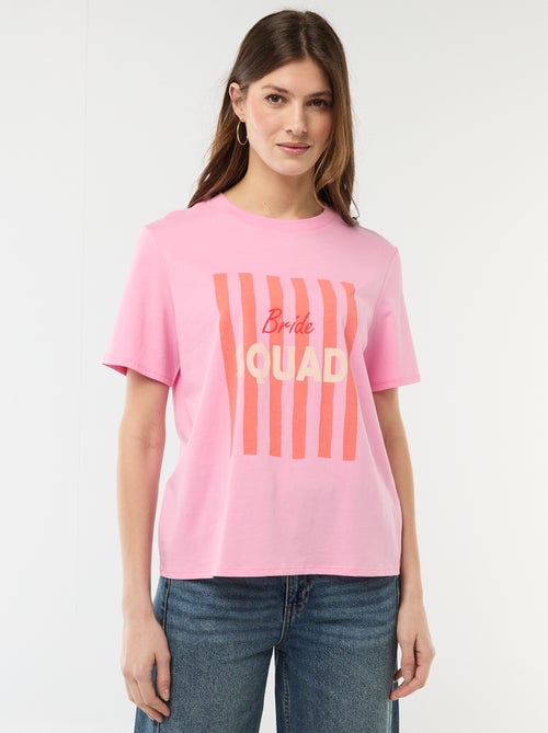 T-shirt met opdruk Vrijgezellenfeest - Kiabi