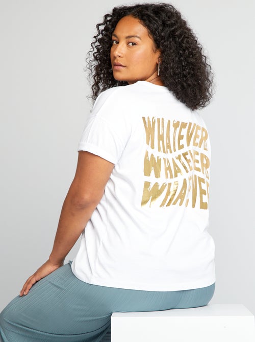 T-shirt met opdruk 'whatever' - Kiabi