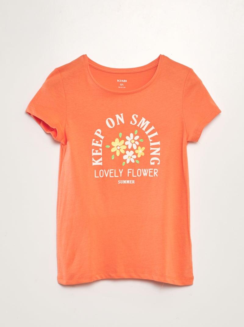 T-shirt met opschrift ORANJE - Kiabi